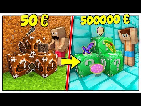 LUCKY BLOCK DA 50 EURO CONTRO LUCKY BLOCK DA 500000 EURO! - Minecraft ITA