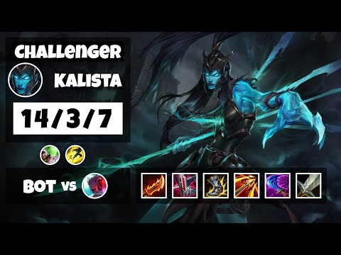 Kalista vs Yone NA Challenger BOT (14/3/7) - v11.14