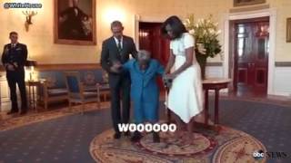 106 YEAR OLD Woman Meets Pres. Obama