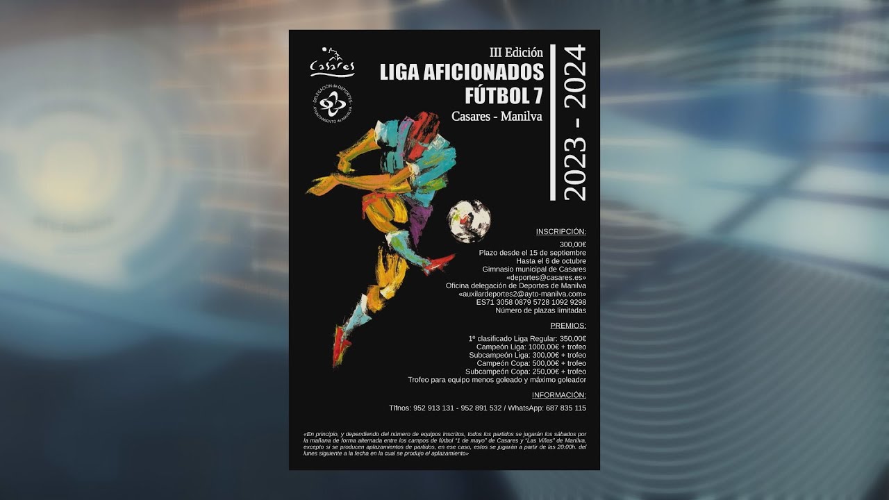 Nueva temporada de la Liga de Aficionados de Fútbol 7 Casares – Manilva Nueva temporada de la Liga de Aficionados de Fútbol 7 Casares – Manilva