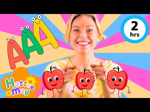 Baby and Toddler Learning ⭐️ Letter A with Hattie May 🎵 Nursery Rhymes and Kids Songs