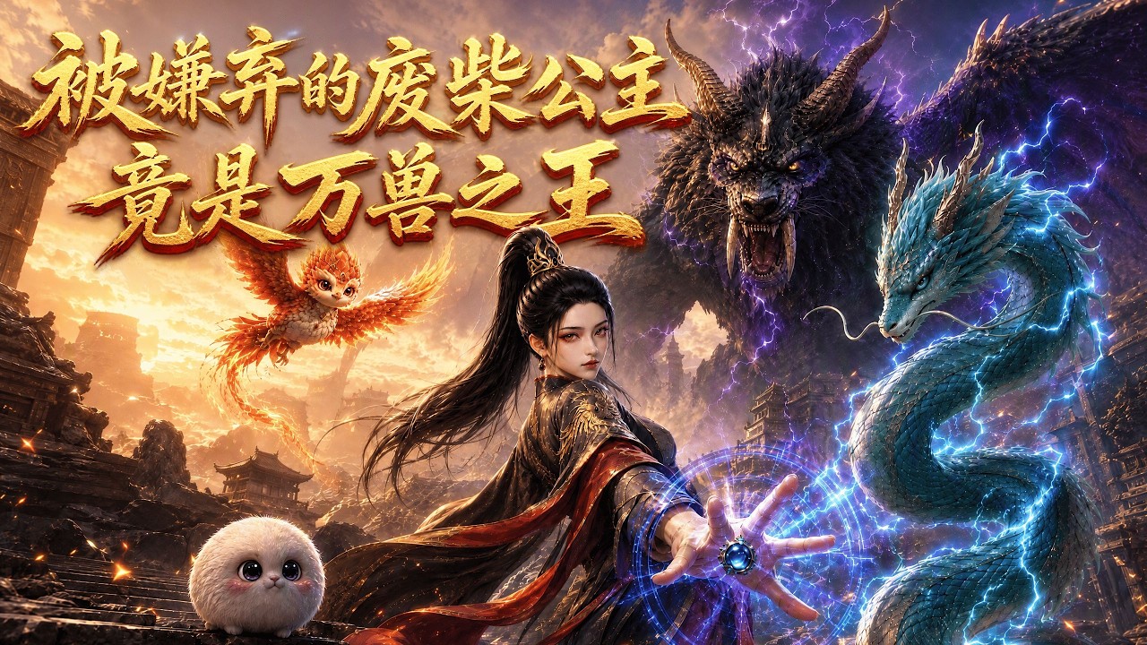 棄公主：你們嫌我廢柴？看萬獸聽誰號令#AI 漫劇 #漫改短劇 #廢柴公主逆襲 #萬獸之王 #古風玄幻 #公主逆襲