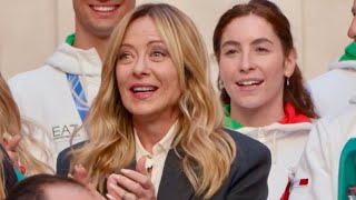 GIORGIA MELONI RICEVE A PALAZZO CHIGI UNA DELEGAZIONE DI ATLETI OLIMPICI E PARALIMPICI