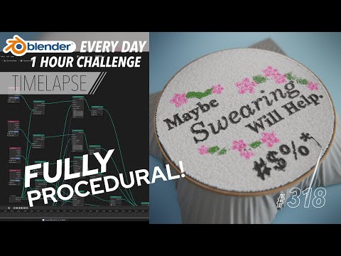 Procedural Cross-Stitch with Geometry Nodes - Blender Every Day #318