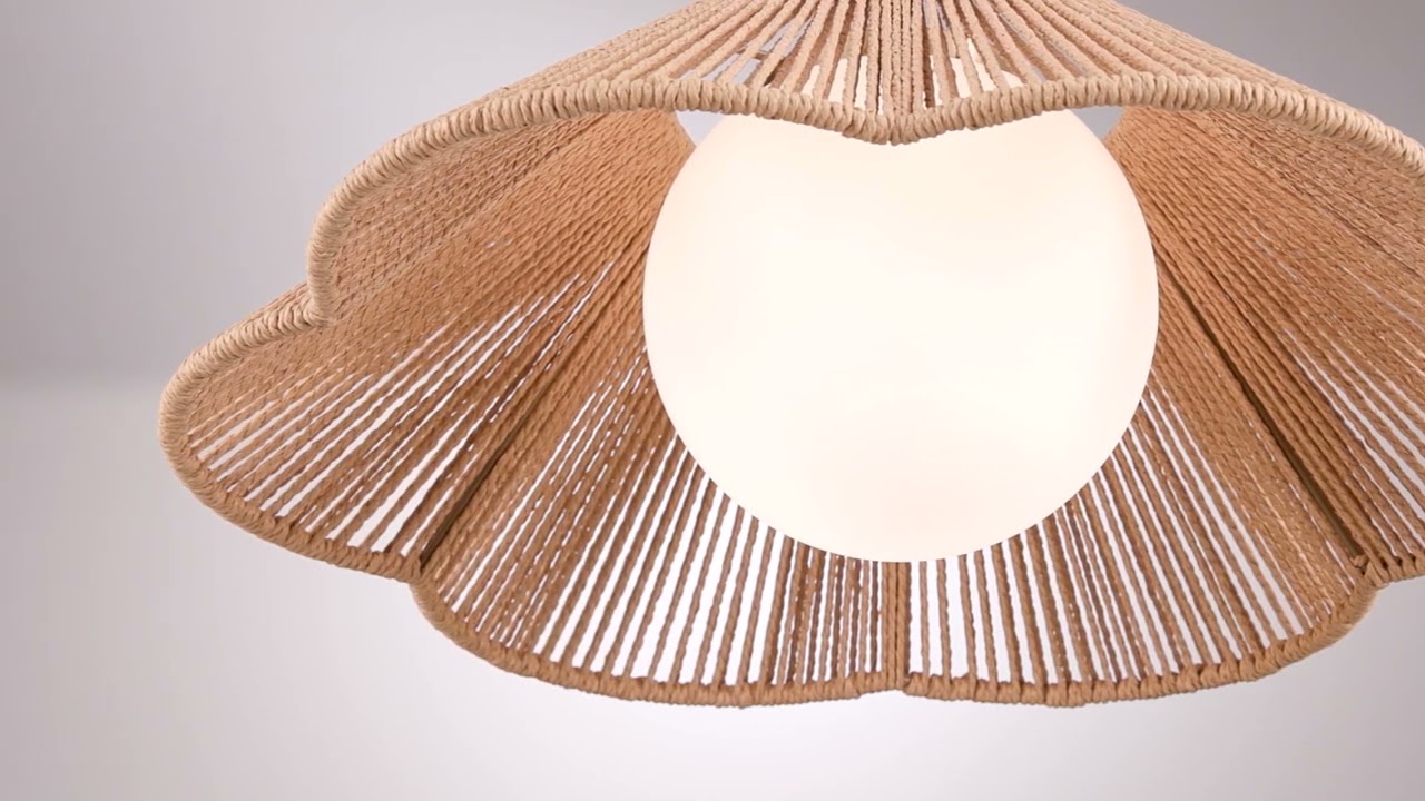 Video 1 Watch A Video About the Mylinh Natural Rope Pendant Light