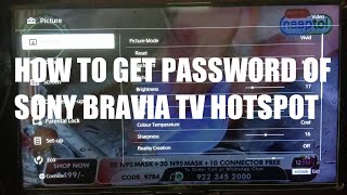 How to get password of sony bravia tv hotspot