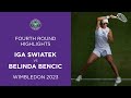 Iga Swiatek vs Belinda Bencic | Fourth Round Highlights | Wimbledon 2023