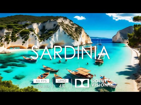 FLYING OVER SARDINIA - 4K UHD 60FPS Dolby Vision - Relaxing Music Along With Beautiful Nature Videos