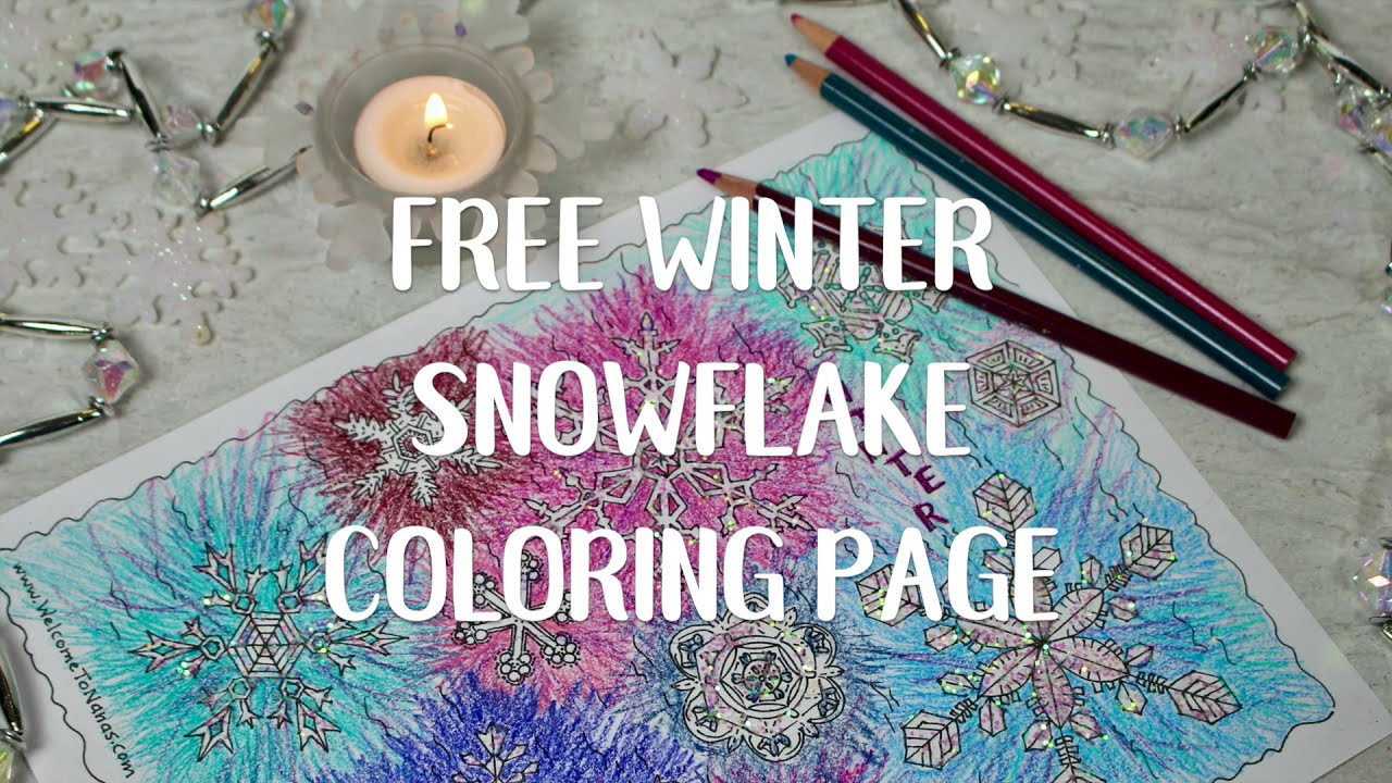 Free Winter Snowflake Coloring Page | Welcome to Nana's