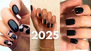Top 10 Obsidian Glam: Black Nail Designs #nails #nailart #nailinspo #naildesign #new