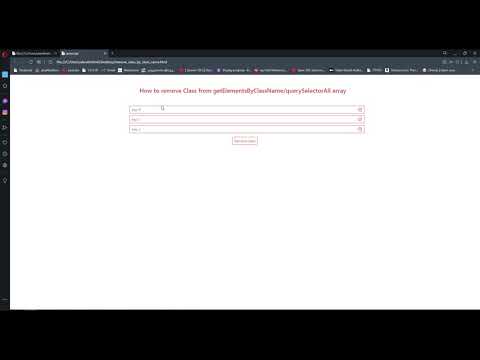 Remove Class By Class Name Javascript