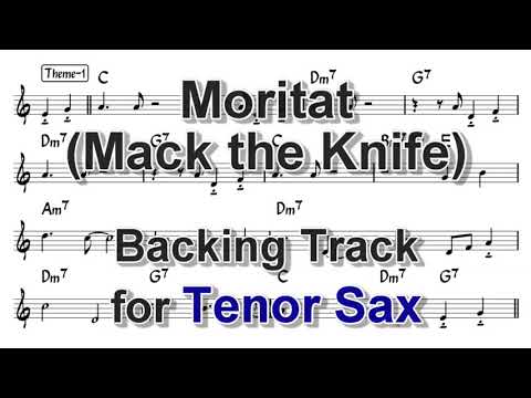 Moritat (Mack The Knife) - Backing Track with Sheet Music for Tenor Sax