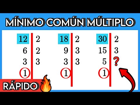 ▶️ APRENDE CÓMO CALCULAR EL MÍNIMO COMÚN MÚLTIPLO [SUPER FÁCIL Y RÁPIDO] 🚀