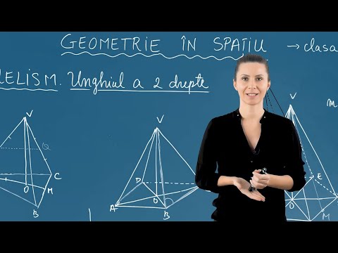 Unghiul a doua drepte în spațiu (într-o piramidă) - Clasa a VIII-a