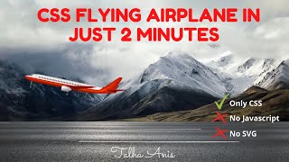 CSS Flying Airplane Animation In just 2 minutes!