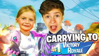 FaZe H1ghSky1 Carries 6 YEAR OLD And DAD To INSANE Fortnite WIN!! (Youngest Fortnite Pro)