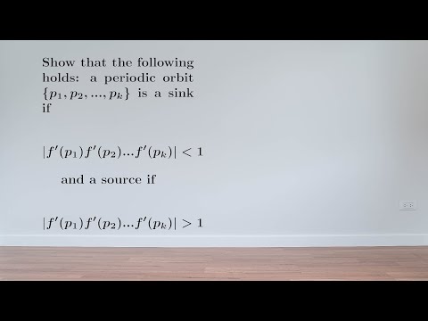 EX: Determine the stability criterion for periodic orbits