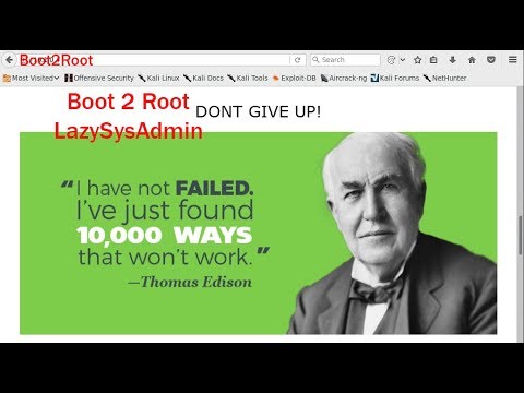 Boot2Root lazysysadmin Walk through