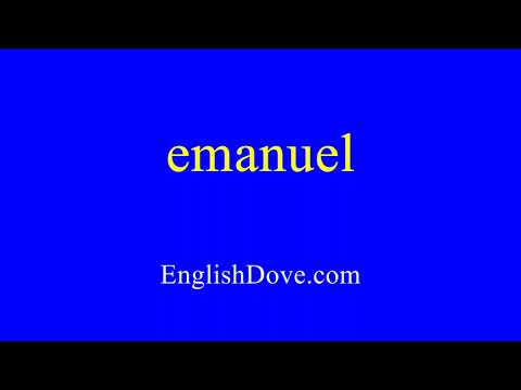 How to pronounce emanuel in American English