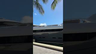 Super yacht Utopia IV in Miami downtown #boatyx #miami #superyacht #luxury
