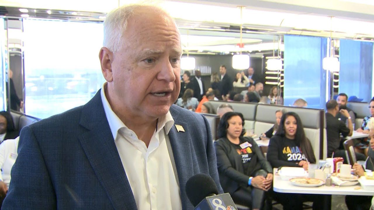 Full interview: Kamala Harris' running mate Gov. Tim Walz visits Harrisburg, Pennsylvania, on Ele...