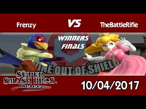 Swine Out of Shield - 8BP Frenzy (Falco) vs TheBattleRifle (Peach) - SSBM Winners Finals