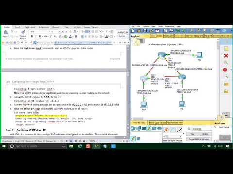 Lab Configuring Basic Single Area OSPFv3 6