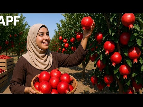 Pomegranate Growing - Pomegranate Harvesting in IRAN