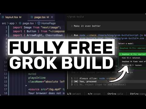 Grok Build + FULLY Free Unlimited APIs: This is THE EASIEST WAY to USE GROK BUILD CLI for 100% FREE!