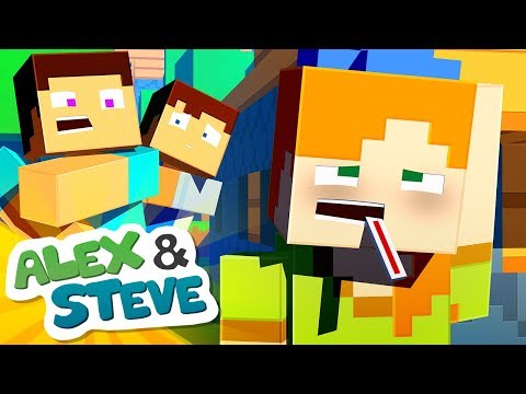 ALEX GETS SICK - Alex and Steve Life (Minecraft Animation)