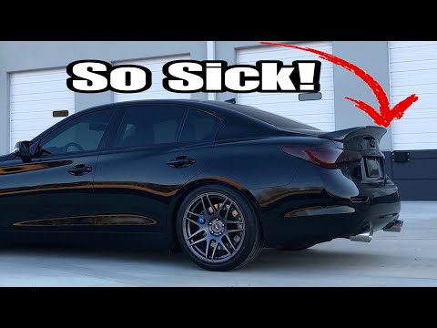 How to INSTALL a spoiler | Q50 high kick DUCKBILL