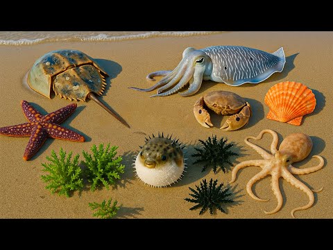 Ocean Foraging Surprise: Pufferfish, Crabs & a Rare Sea Creature