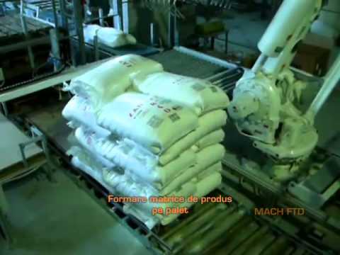 Sistem automat de paletizat saci de zahar   Lemarco Urziceni