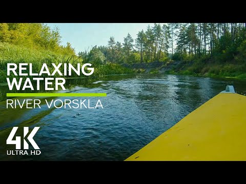 4 HRS Gentle Bird Songs and River Sounds for Relaxation - 4K Relaxing Kayaking on the River Vorskla