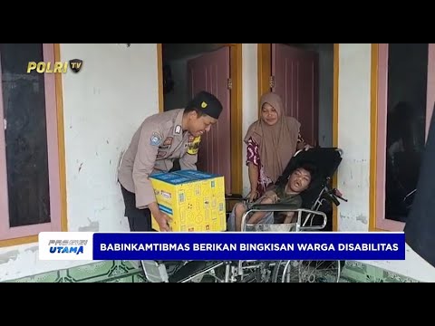 POLRES LOMBOK TIMUR BERIKAN BINGKISAN WARGA DISABILITAS