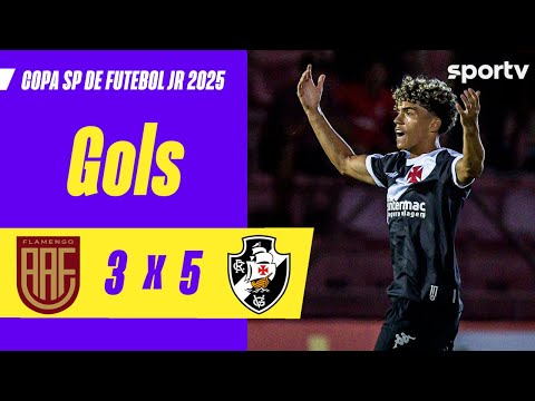 FLAMENGO-SP 3 X 5 VASCO | GOLS | COPA SP DE FUTEBOL JR 2025 | sportv