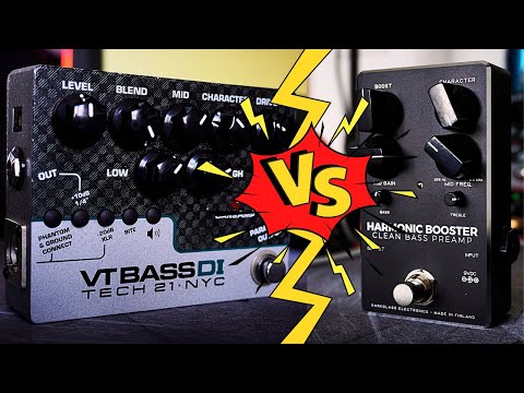 Two Essential Bass Pedals: Darkglass Harmonic Booster & Tech 21 VT Bass DI Sansamp