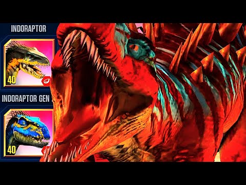 METRIACANTHOSAURUS VS INDORAPTOR GEN 1 AND GEN 2 | JURASSIC WORLD THE GAME