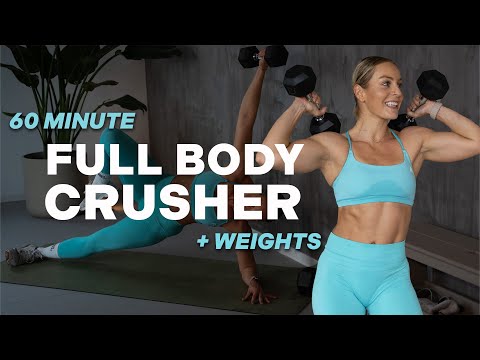 60 MIN FULL BODY CRUSHER | + Weights | 3 Different Circuits | Strength + Conditioning