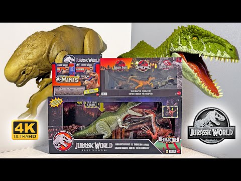 NEW DISTORTUS REX & GIGA! Unboxing Jurassic World Toys, Therizinosaurus, Mattel Mini Dinosaurs