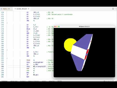 ZX Spectrum Next 3D engine by Dean Belfield