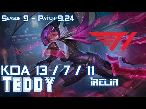 T1 Teddy IRELIA vs DIANA Mid - Patch 9.24 KR Ranked