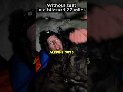 in a crazzy blizzard without tent 22 miles 55 km day 7#outdoors #camping #bushcraft