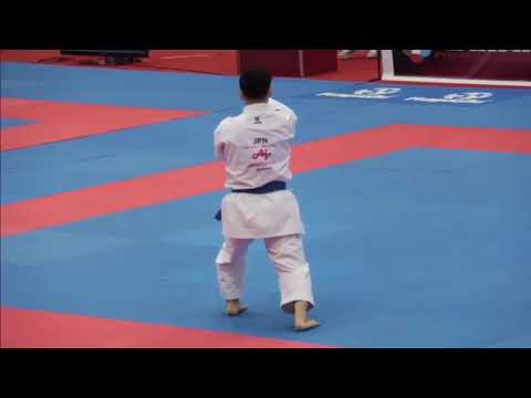 Kazumasa Moto JPN performing Unsu  Karate 1 Premier League, Salzburg 2020