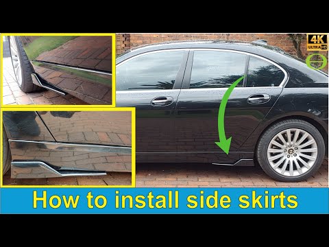 How to install generic side skirts on a BMW car - step by step (Amazon)