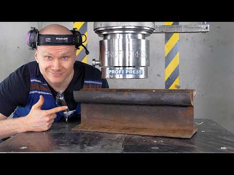 How Strong Is Rail Track? Hydraulic Press Test!