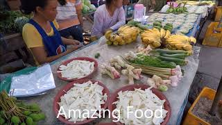 preview picture of video 'Laos , Naboo Market - Local food in Laos 2018'