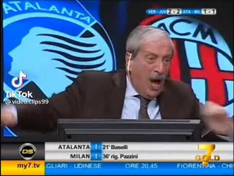 Tiziano crudeli urla sgravate gol di pazzini atalanta milan