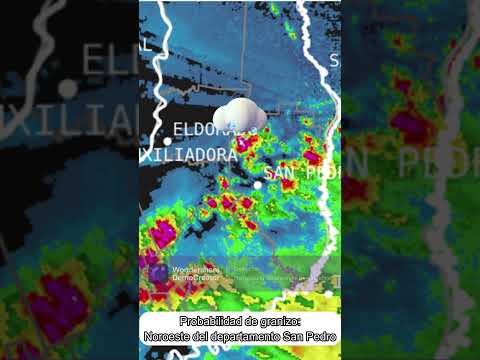 ⛈️Probabilidad de granizo: Noroeste del departamento San Pedro📍  #granizo  #misiones