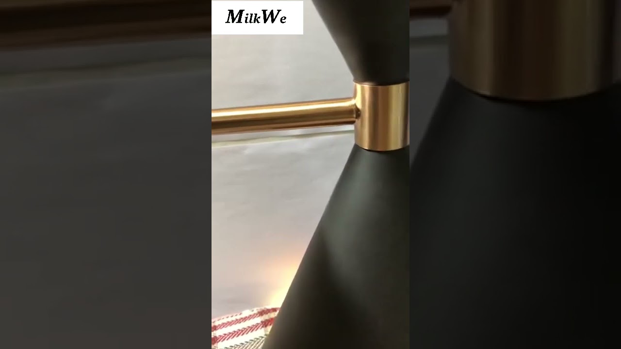 Mid Century 2 Light Up and Down Wall Sconce in Black